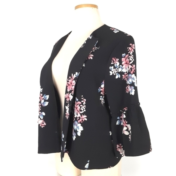 Lane Bryant Floral Jacket In Black Size 22/24 (3X) - Picture 3 of 9
